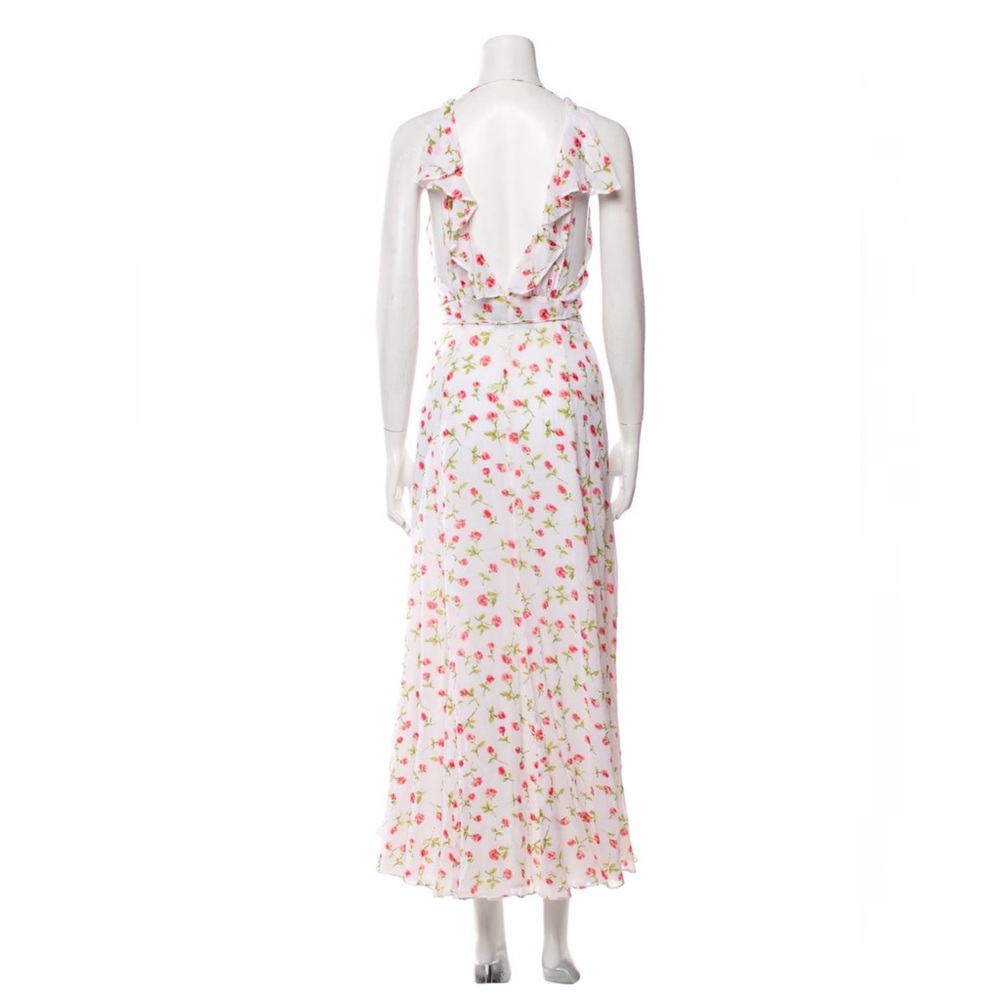 Reformation - Floral White Maxi Dress with Flutter Sleeves - size Small - NWOT - Picture 4 of 15